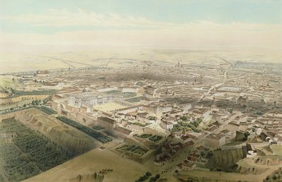 General View of Madrid Taken from the Bridge of Segovia by Alfred Guesdon